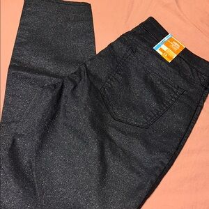 14 Old Navy Black Glitter Rockstar Jeans NWT